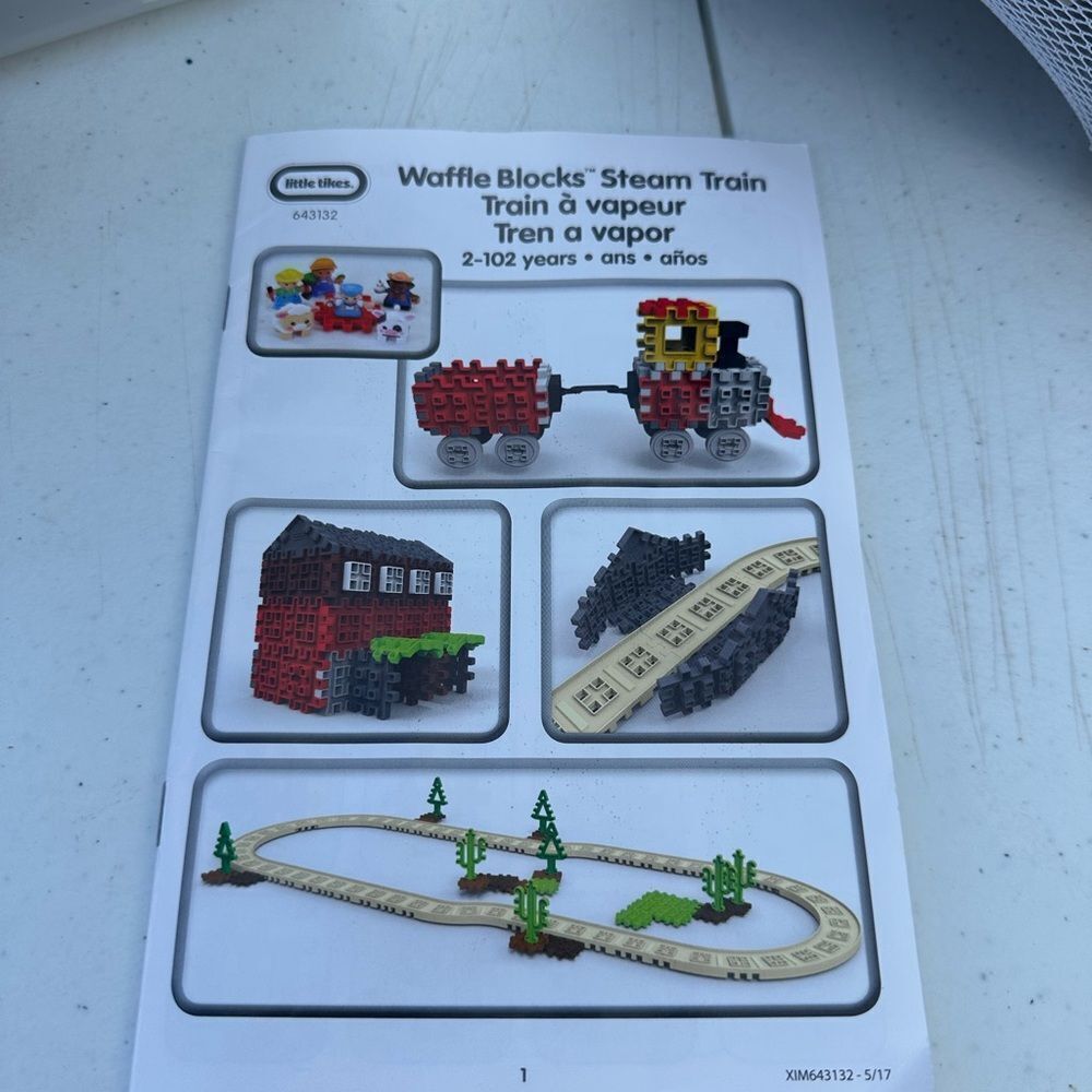 Little Tikes Waffle Blocks Steam Train Set - Red, Black, Gray